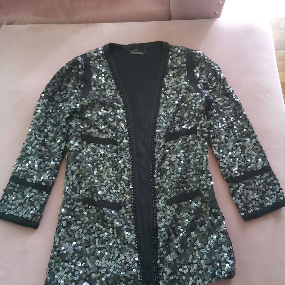 Rachel Zoe Sequin and Chain Dress Blazer – Size Small (P)